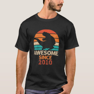 12 Birthday - Awesome Since 2010 Dinosaur Rex 12 Y T-Shirt