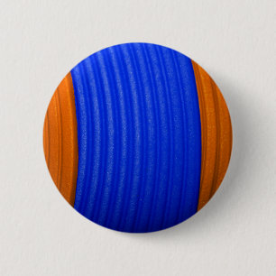 12 Blue & Orange Stripes Button