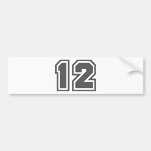 12 BUMPER STICKER