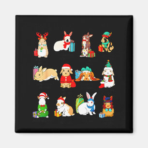12 Bunny Of Christmas Bunny Rabbit Christmas Xmas Magnet