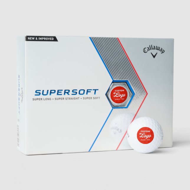 12 Custom Logo Photo Callaway Supersoft Golf Balls (Packaging)