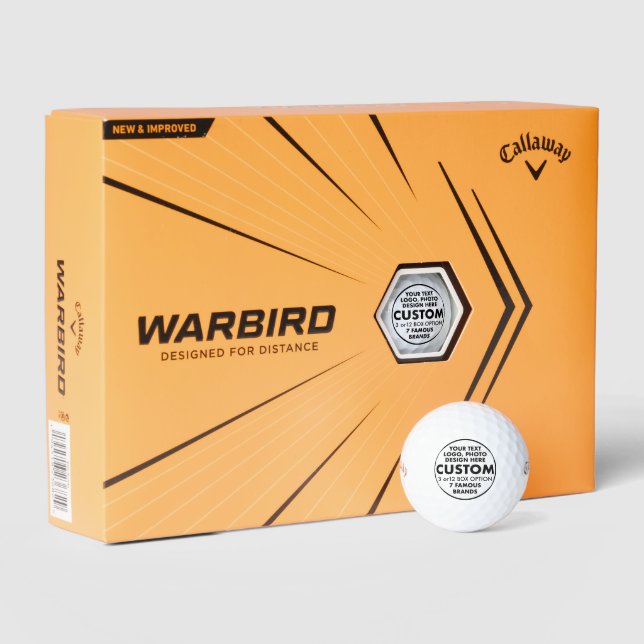 12 Custom Personalised Callaway Warbird Golf Balls (Packaging)