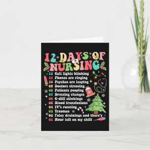 12 Day Of Nursing Hospital Christmas Nurse Xmas Ni Card