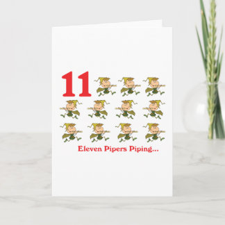 12 days eleven pipers piping holiday card