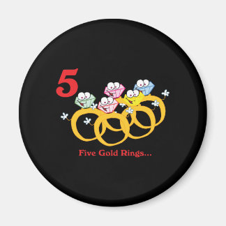 12 days five gold rings magnet