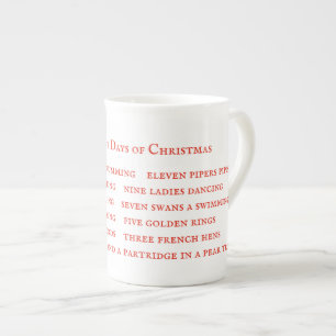 12 DAYS LYRICS Bone China Mug 