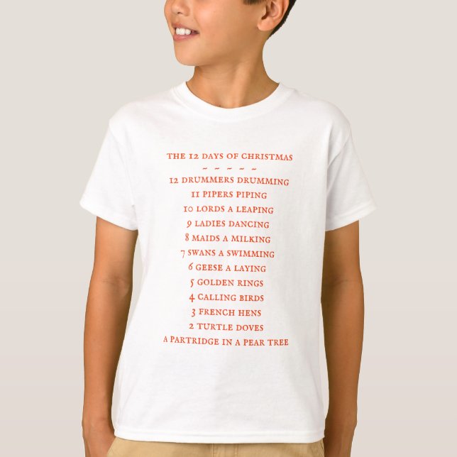 12 DAYS LYRICS Boys' T-shirt (Front)