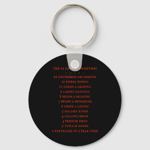 12 Days Lyrics Boys T Shirt  Key Ring