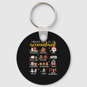 12 Days Of An Accountant, Xmas Party, Funny Accoun Key Ring