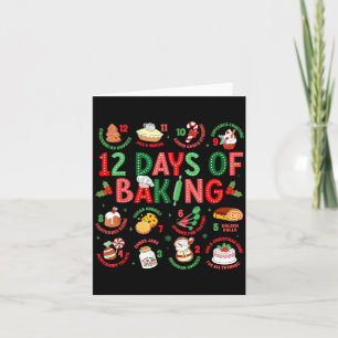 12 Days Of Baking Baker Christmas Cook Chef Baking Card