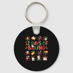 12 Days Of Baking Baker Christmas Cook Chef Baking Key Ring