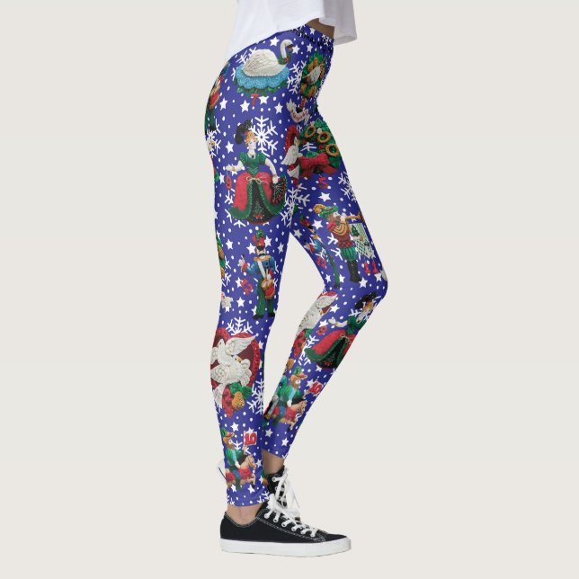 12 Days of Christmas A Partridge in a Pear Tree Leggings (Right)