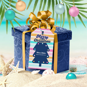12 Days of Christmas at the Beach Retro Tropical Gift Tags