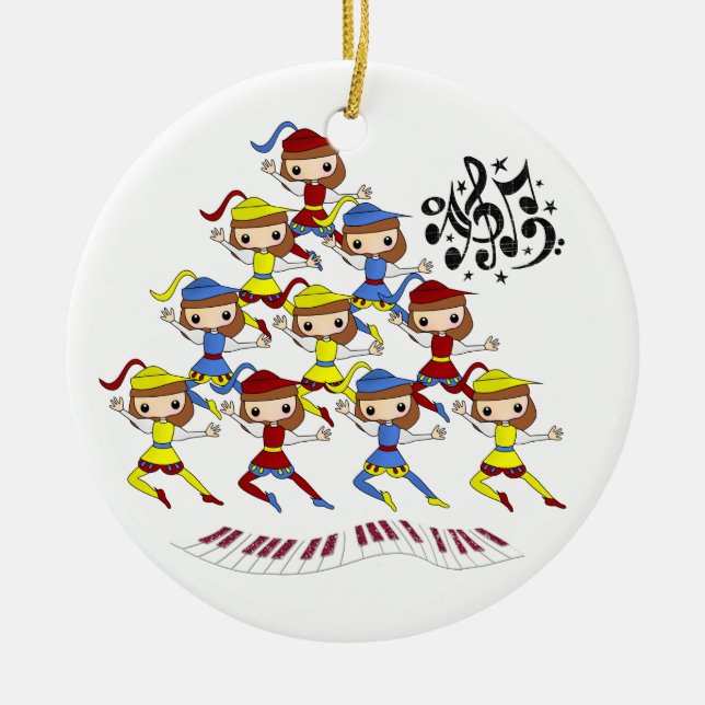 12 Days of Christmas Ceramic Tree Decoration (Front)