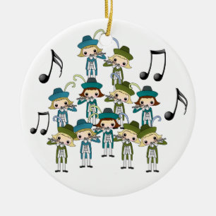 12 Days of Christmas Ceramic Tree Decoration