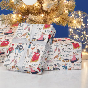 12 Days of Christmas ecru Wrapping Paper