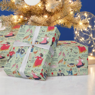 12 Days of Christmas green Wrapping Paper