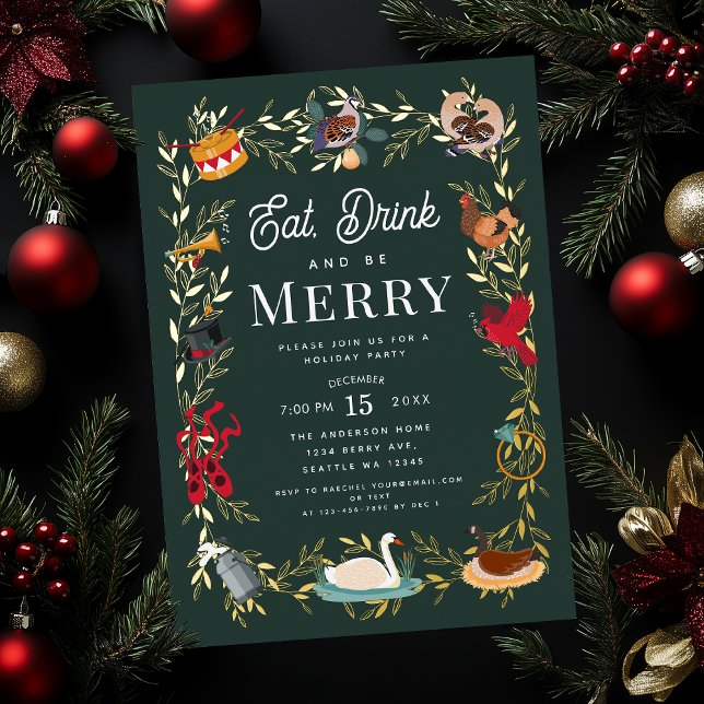 12 Days of Christmas Holiday Party Invitation (Creator Uploaded)