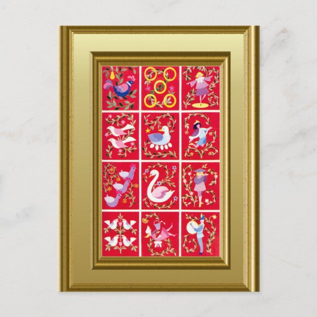 12 days of Christmas Holiday Postcard (Front)