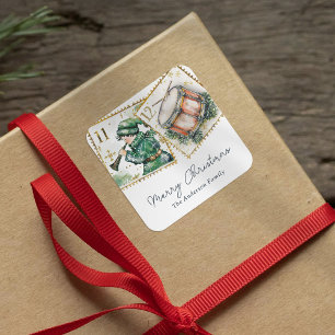 12 Days of Christmas Holiday Square Sticker