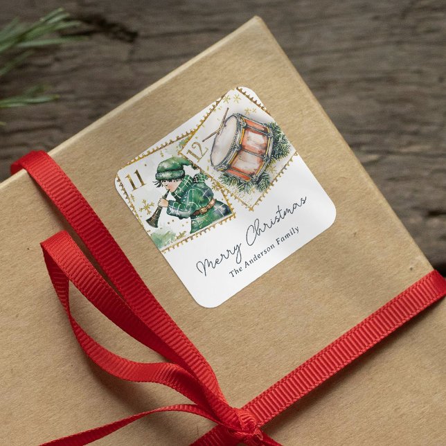 12 Days of Christmas Holiday Square Sticker (Creator Uploaded)