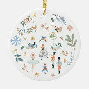 12 Days of Christmas Holiday Traditional Family Ceramic Tree Decoration
