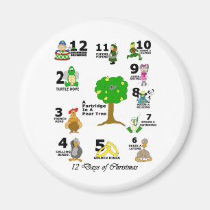 12 Days of Christmas Magnet