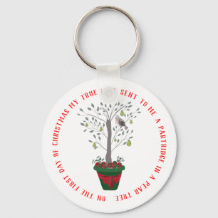 12 Days of Christmas Partridge in a Pear Tree Key Ring