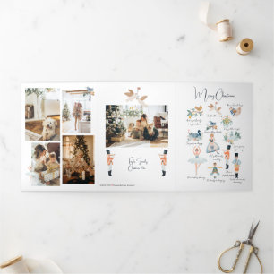 12 Days of Christmas Personalised Tri-Fold Holiday Card