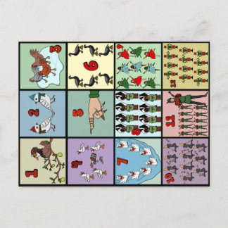 12 Days of Christmas Postcard