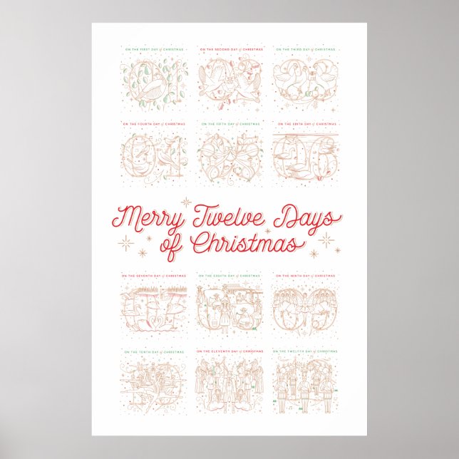 12 Days of Christmas Poster 24x36 (Front)