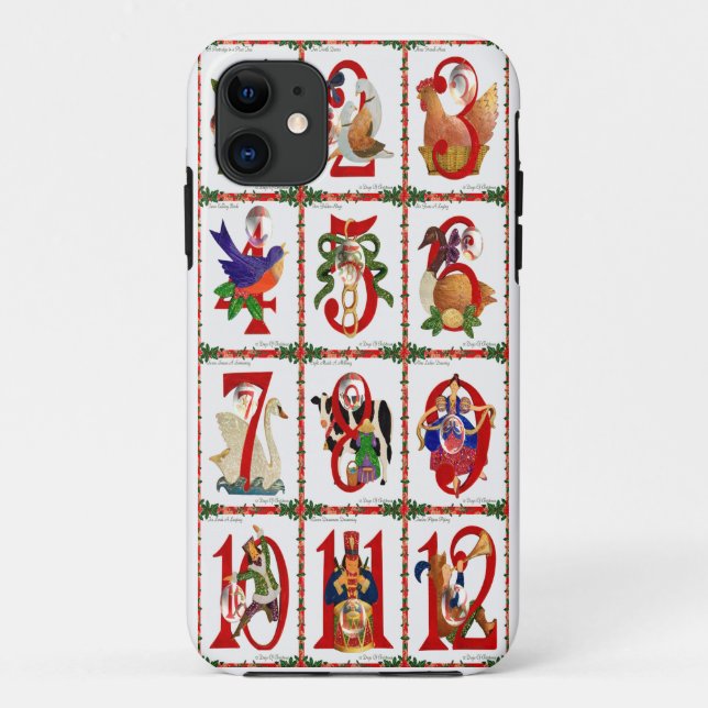 12 Days Of Christmas Quilt Print Gifts Case-Mate iPhone Case (Back)