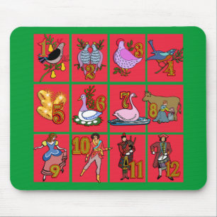 12 Days of Christmas T-shirts, Apparel, Gifts Mouse Pad