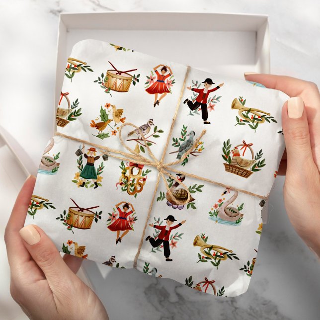 12 Days of Christmas Traditional Holiday Wrapping Paper (Creator Uploaded)