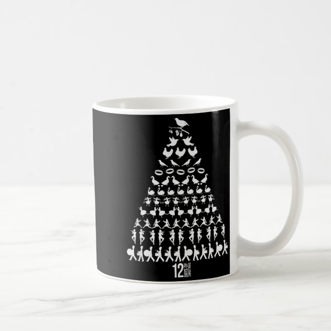 12 Days Of Christmas Tree Clic Holiday Christmas C Coffee Mug (Right)