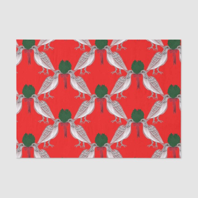 12 Days of Christmas Two Turtle Doves Tissue Paper (Front)