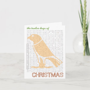 12 Days Of Christmas Word Search Card 1