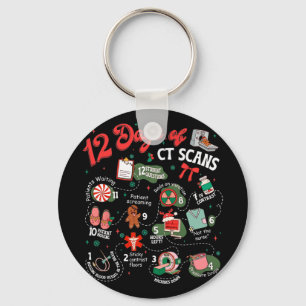 12 Days Of Ct Scans Christmas Ct Tech Cat Scan Key Ring