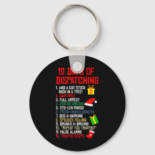 12 Days Of Dispatching Christmas Pajama X-mas Disp Key Ring