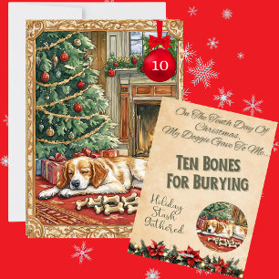 12 Days Of Doggie Christmas Day 10 Holiday Card