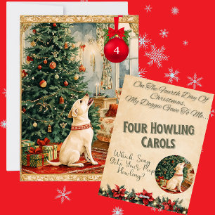 12 Days Of Doggie Christmas Day 4 Holiday Card