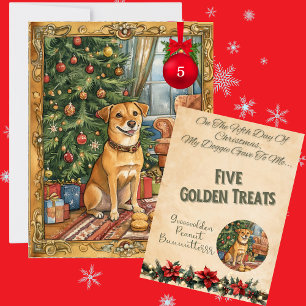 12 Days Of Doggie Christmas Day 5 Holiday Card