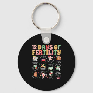 12 Days Of Fertility Ivf Nurse Christmas Ob Gyn Tr Key Ring