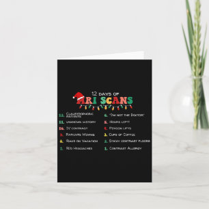 12 Days Of Mri Scans Christmas Radiology Technolog Card