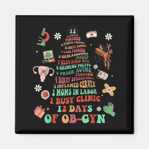 12 Days Of Ob-gyn Christmas Tree Labor & Deliv Magnet