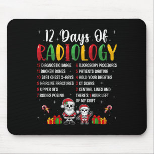 12 Days Of Radiology Xmas Rad Tech Christmas Radio Mouse Pad