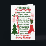 12 Days of Roller Derby Christmas, Roller Skating Holiday Card<br><div class="desc">12 Days of Roller Derby Christmas,  Roller Skating</div>