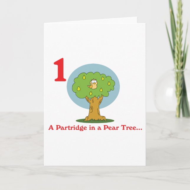 12 days partridge in a pear tree holiday card (Front)
