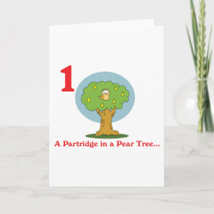 12 days partridge in a pear tree holiday card