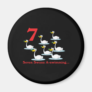 12 days seven swans a-swimming magnet
